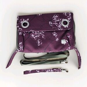 NWOT Haiku Sprout Clutch Purple Floral Convertible Crossbody Wristlet Wallet